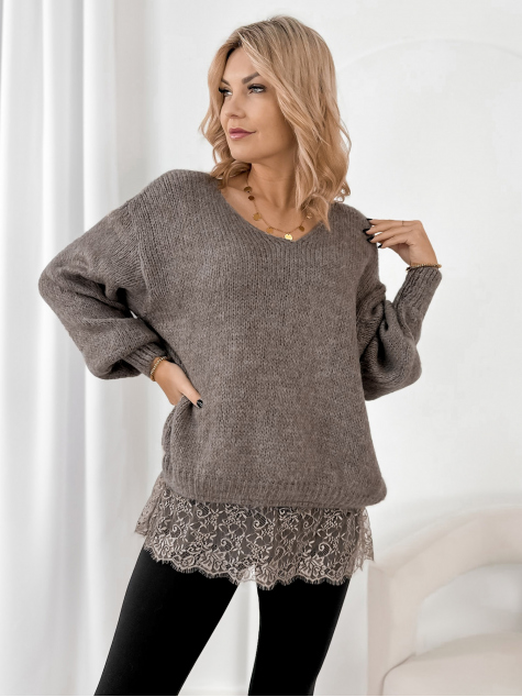 SWEATER SUCRE BEIGE FONCÉ