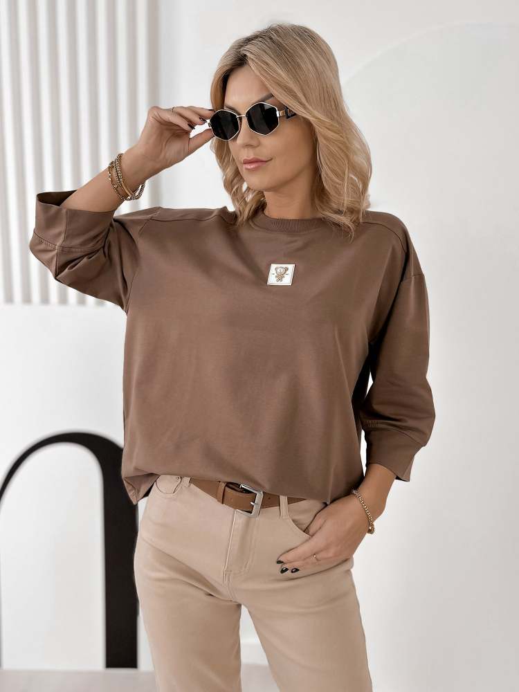 BLOUSE MIRVARI BRUN