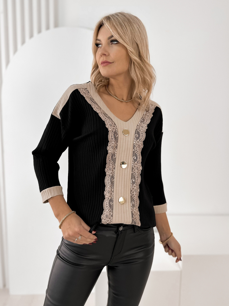 BLUSE OASIS SCHWARZ