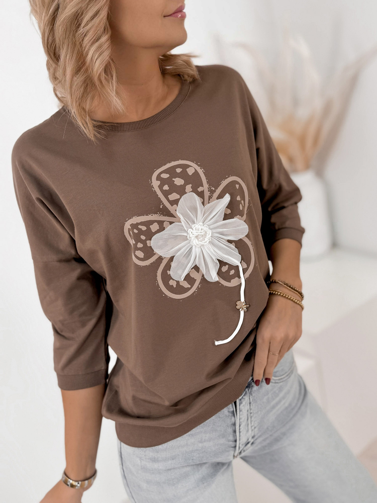 BLUSE CAYCE BRAUNE