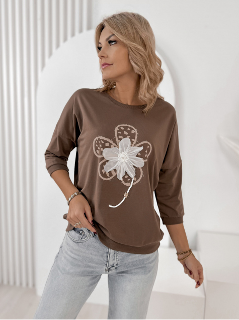 BLUSE CAYCE BRAUNE