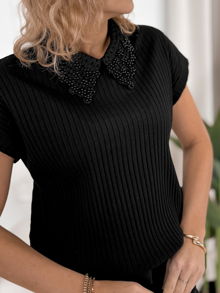BLUSE CUSCO SCHWARZ