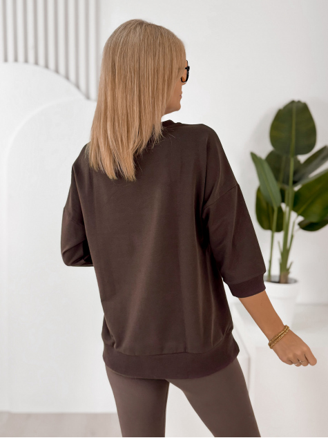 BLOUSE FERRANTE DARK BROWN