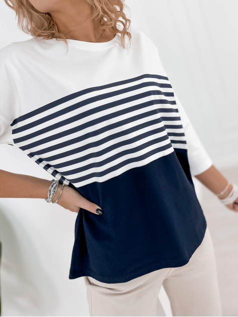 BLUSE NOEMI NAVY BLAU