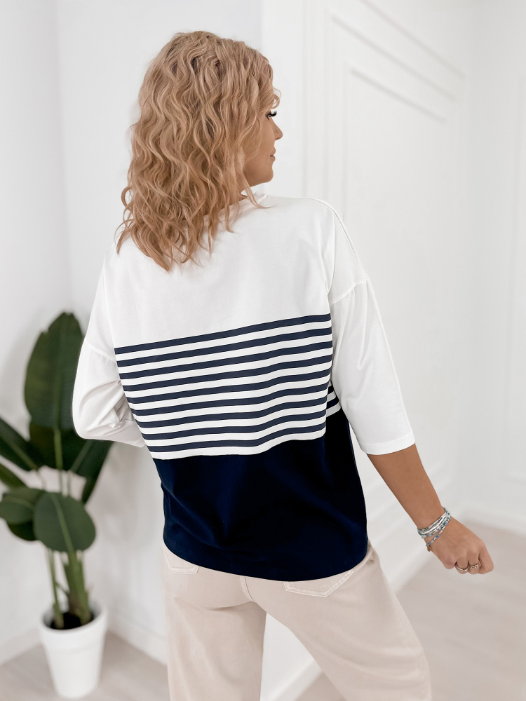 BLOUSE NOEMI BLEU MARINE