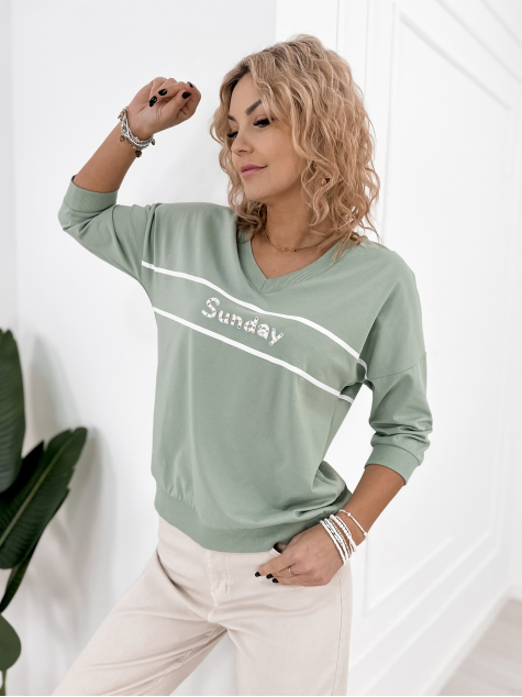 BLOUSE PISTACHE TORRES