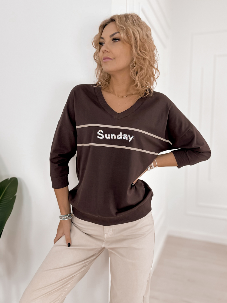 BLOUSE TORRES BRUN FONCÉ