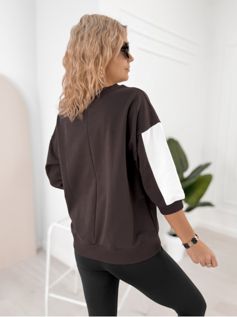 BLUSE MANZONI DUNKELBRAUN
