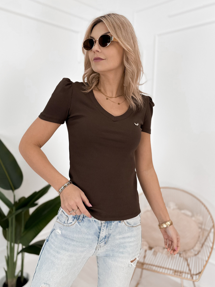 BLOUSE LOISEL BRUN FONCÉ
