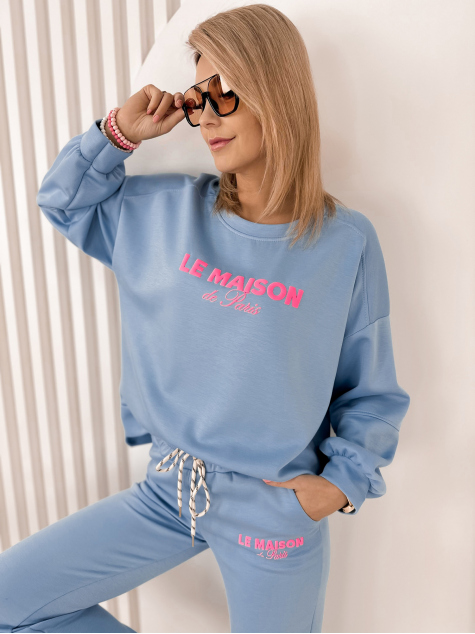 SET KLEID INDIGO BLAU