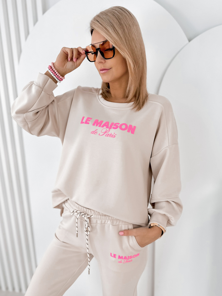 KOMPLET ŠATY INDIGO BÉŽOVÝ