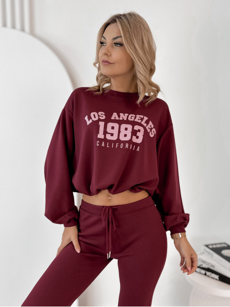 KOMPLEKTAS SUKNELĖ LAUREL BORDO SPALVOS
