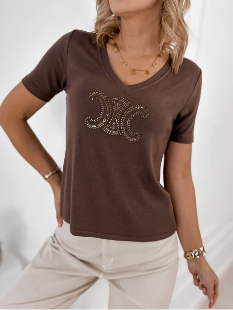 BLOUSE SUNLAY BRUN FONCÉ