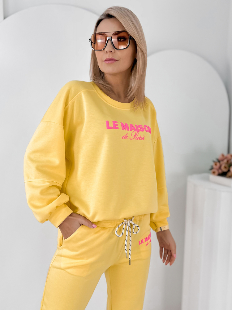 SET TRACKSUIT INDIGO YELLOW