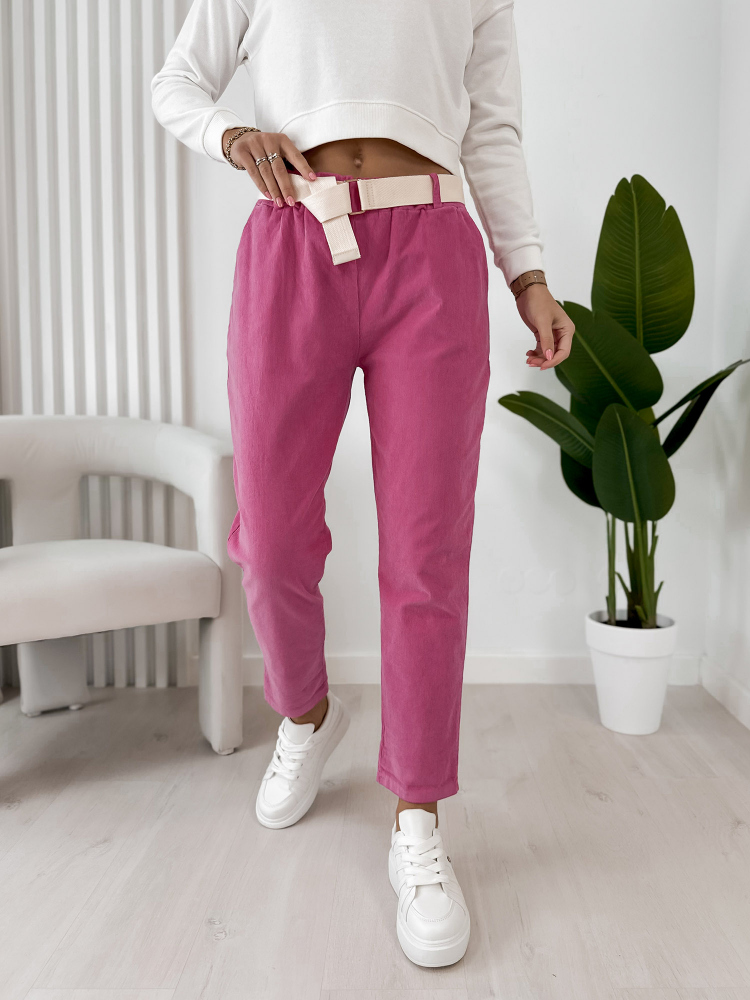 PANTALON VELOURS CÔTELÉ ADDISON ROSE