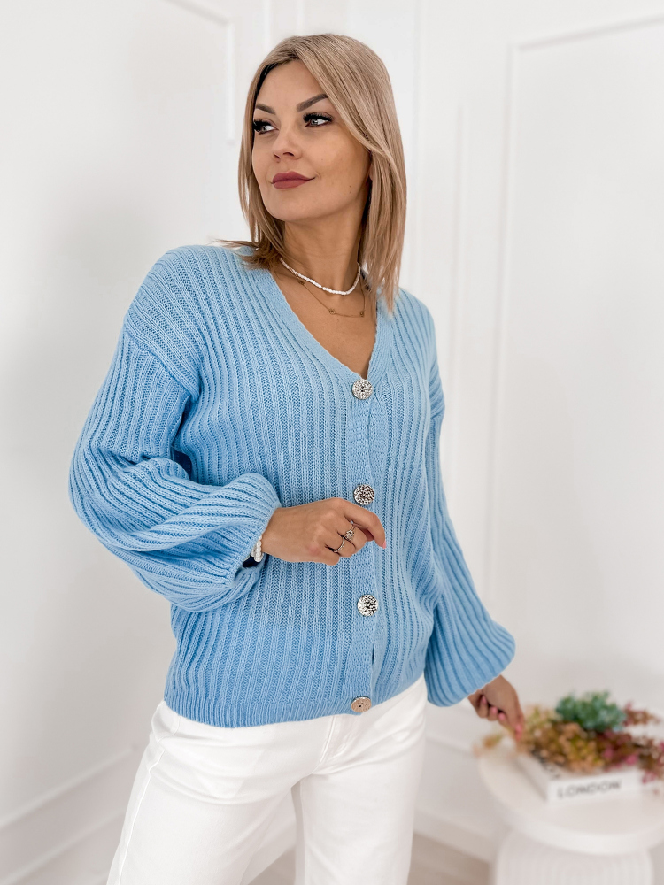 STRICKJACKE NASHVILLE BLAU