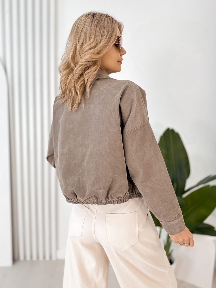 JACKET CORDUROY PENELOPE DARK BEIGE