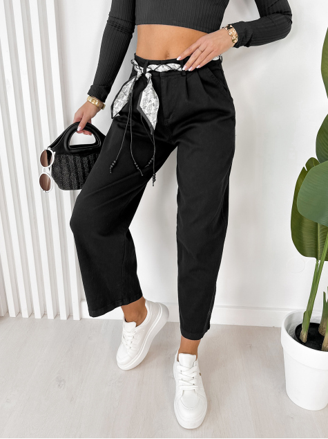 PANTALONI DELANEY NEGRU