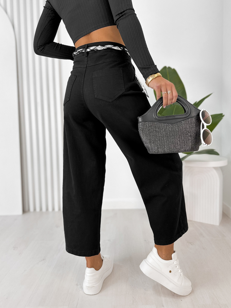 PANTALONI DELANEY NEGRU