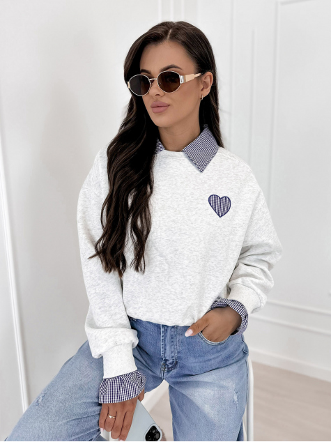 PULL MALLORY GRIS