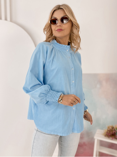 CAMASA CORDUROY CANNE ALBASTRU