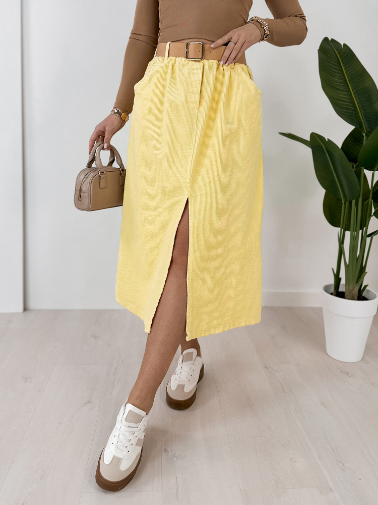 JUPE CORDUROY TIBES JAUNE
