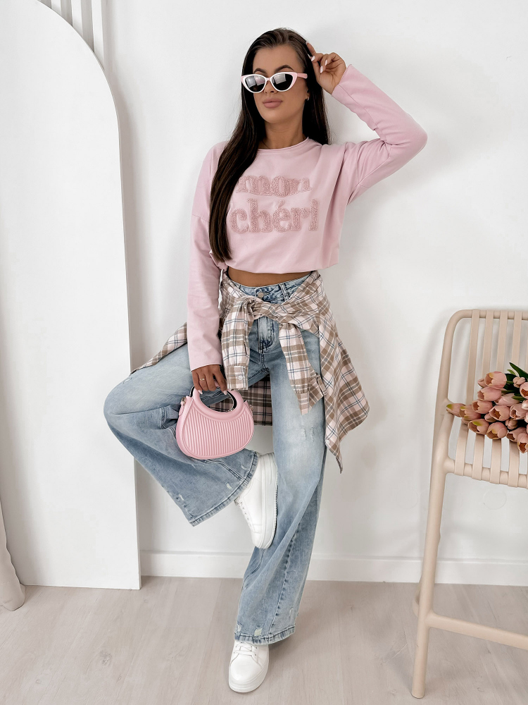 BLOUSE MONCHERI ROSE POUDRE
