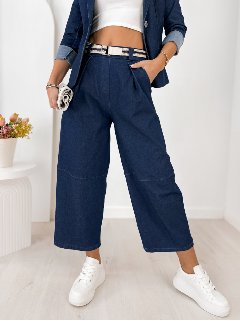 PANTALON FONTAINE BLEU MARINE