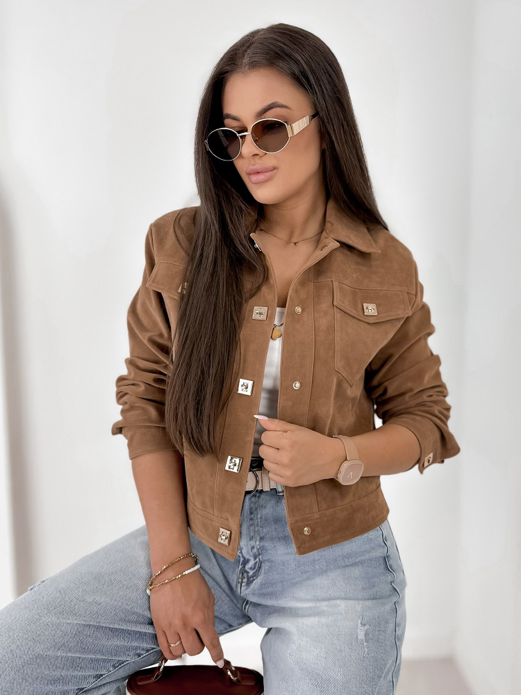 VESTE DAIM MONTEVERDI CARAMEL