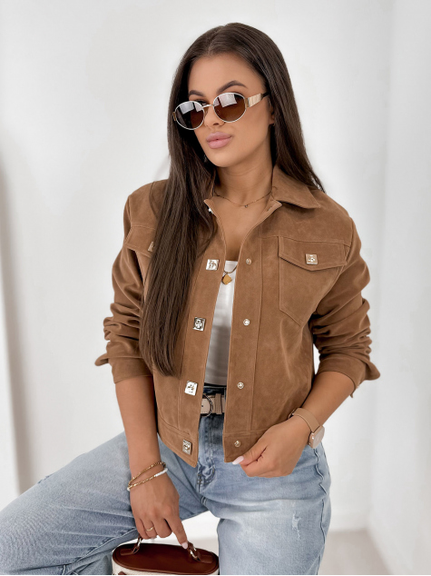 JACKET SUEDE MONTEVERDI CARAMEL