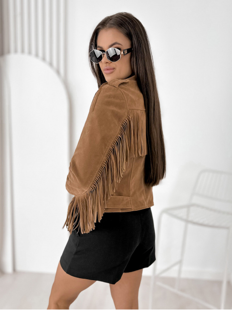 JACKE SUEDE SUNDANCE KARAMELLFARBEN