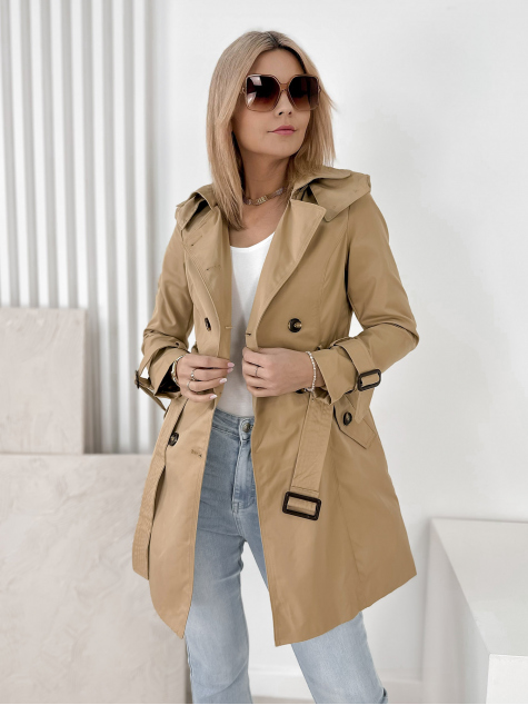 MANTEAU TRANCHÉE EN MORICONE CARAMEL