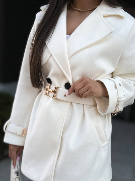 MANTEAU LANCASTER ÉCRU