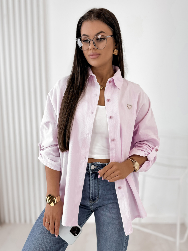 SHIRT CORDUROY APOLINARE POWDER PINK