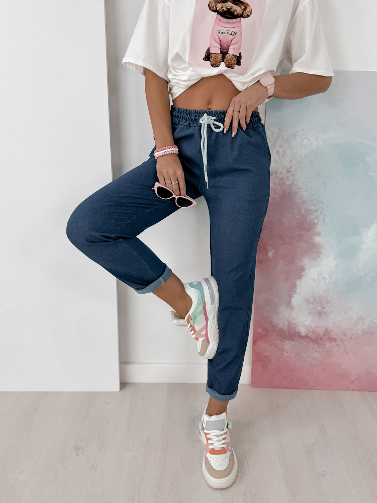 PANTALONI GRECO ALBASTRU MARIN