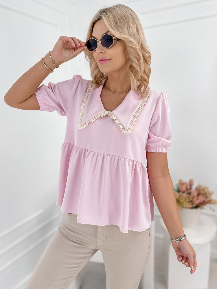 BLOUSE CARDINI ROSE POUDRE
