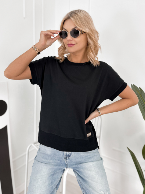 BLOUSE VINGE BLACK