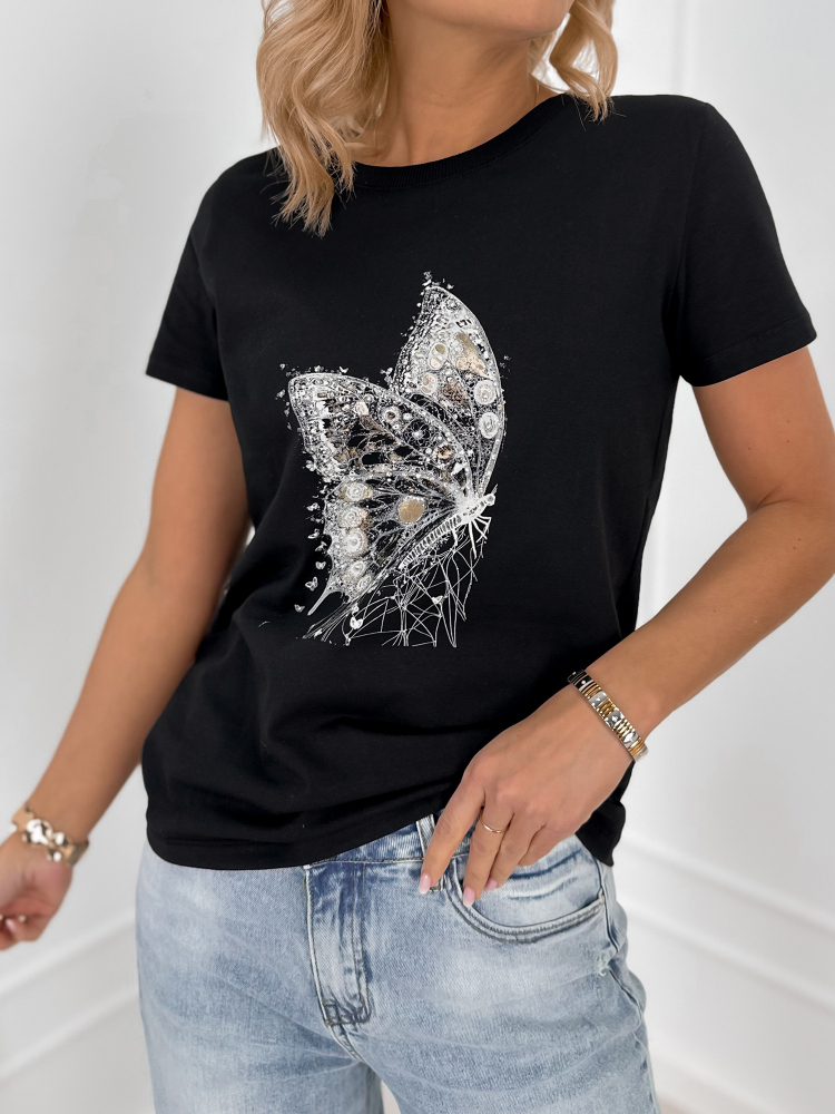 BLOUSE PUEBLO BLACK