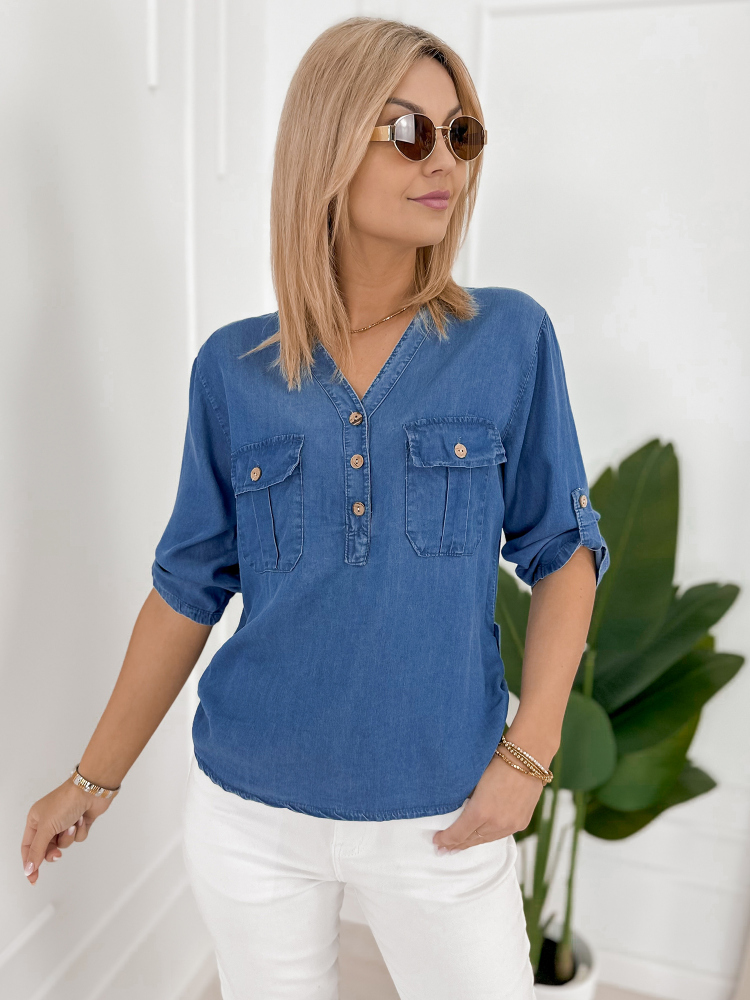 BLOUSE RAMSAY BLEU