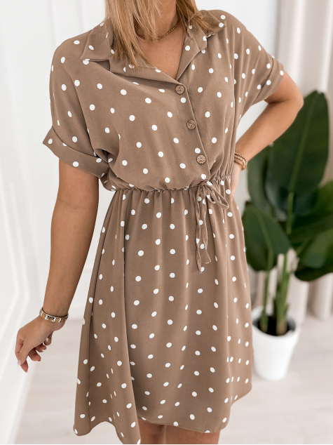 KLEID VALERIA DUNKELBEIGE