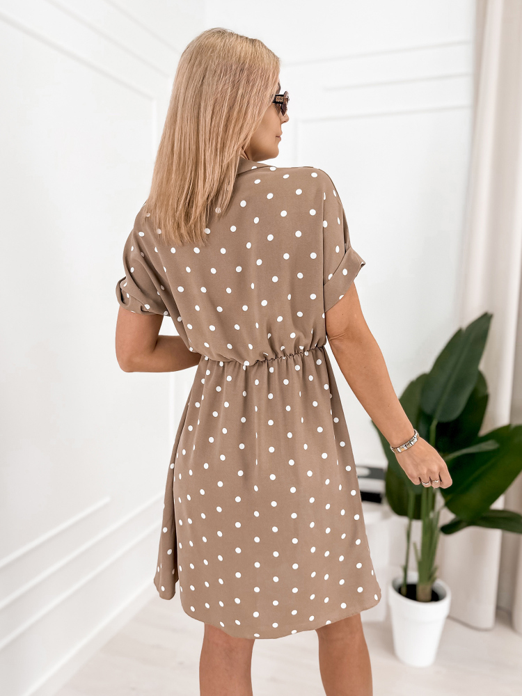 DRESS VALERIA DARK BEIGE