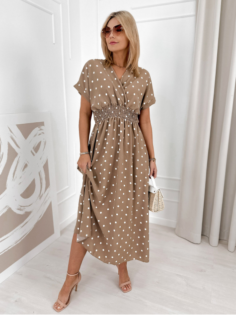 ROBE ALEJANDRO BEIGE FONCÉ