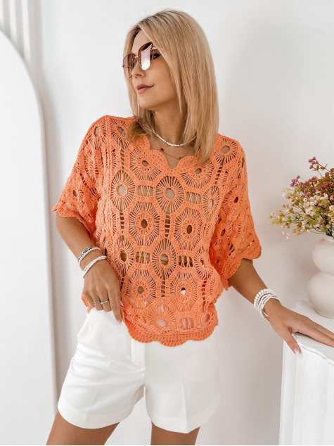 BLUSE BASTIEN ORANGEFARBENE