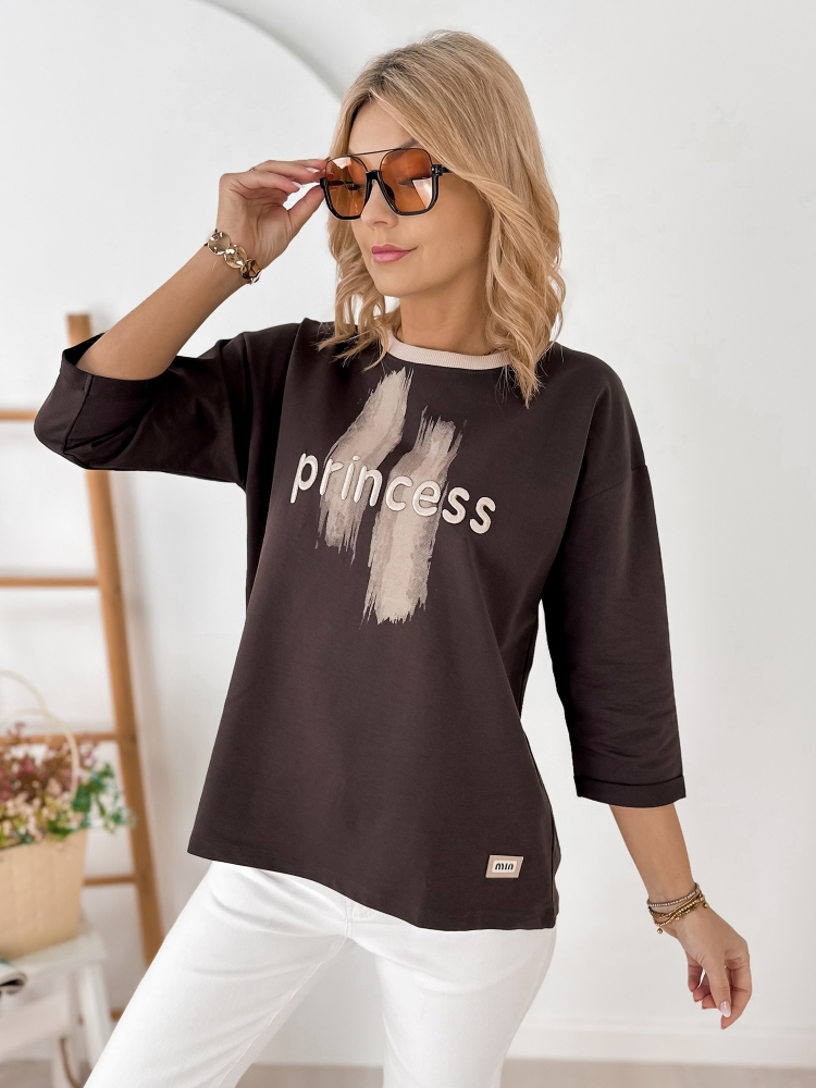 BLUSE CAPELLA DUNKELBRAUN