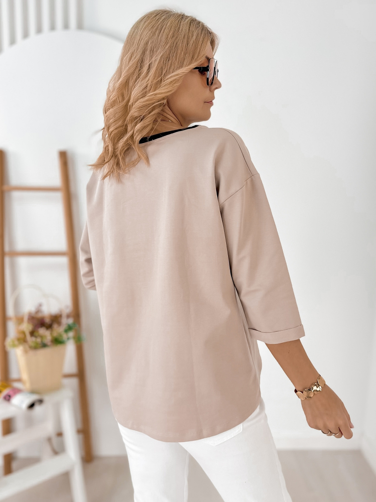 BLOUSE CAPELLA DARK BEIGE