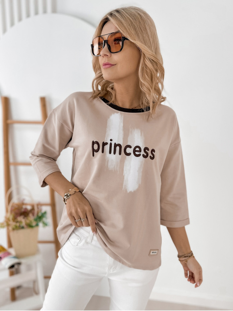 BLOUSE CAPELLA DARK BEIGE