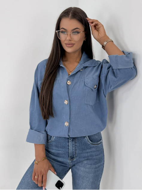 JACKET CORDUROY GERALDINE BLUE