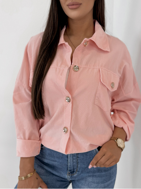 VESTE VELOURS CÔTELÉ GÉRALDINE CORAIL