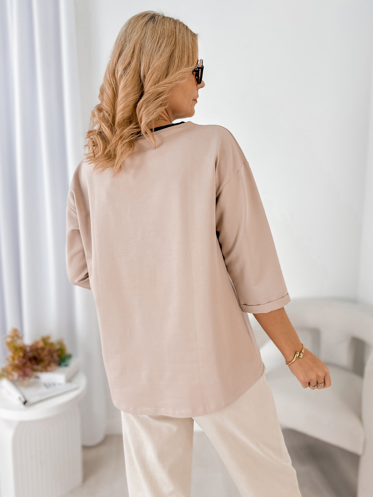 BLUSE BECKER DUNKELBEIGE