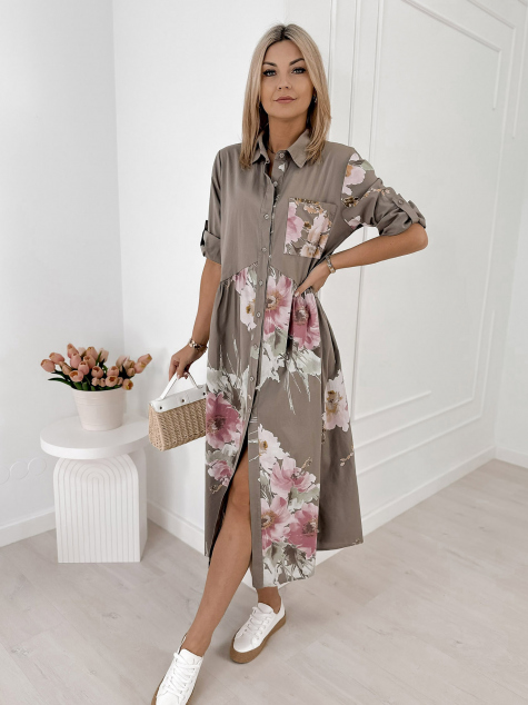 DRESS MURRAY DARK BEIGE